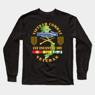 Vietnam Combat Infantry Veteran w 1st Inf Div SSI V1 Long Sleeve T-Shirt